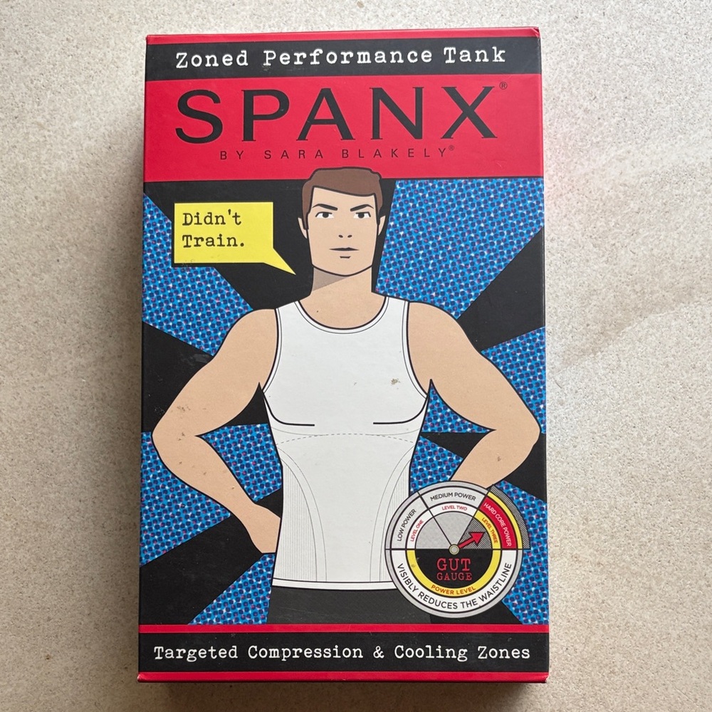 SPANX Men's White Zoned Performance Tank